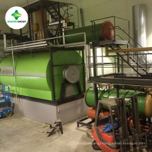 Waste pyrolysis oil engine oil lubricant oil distillation to diesel plant